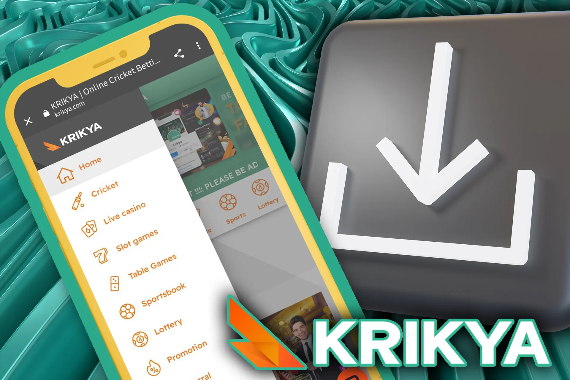 Download and install the Krikya app to bet whenever you want.