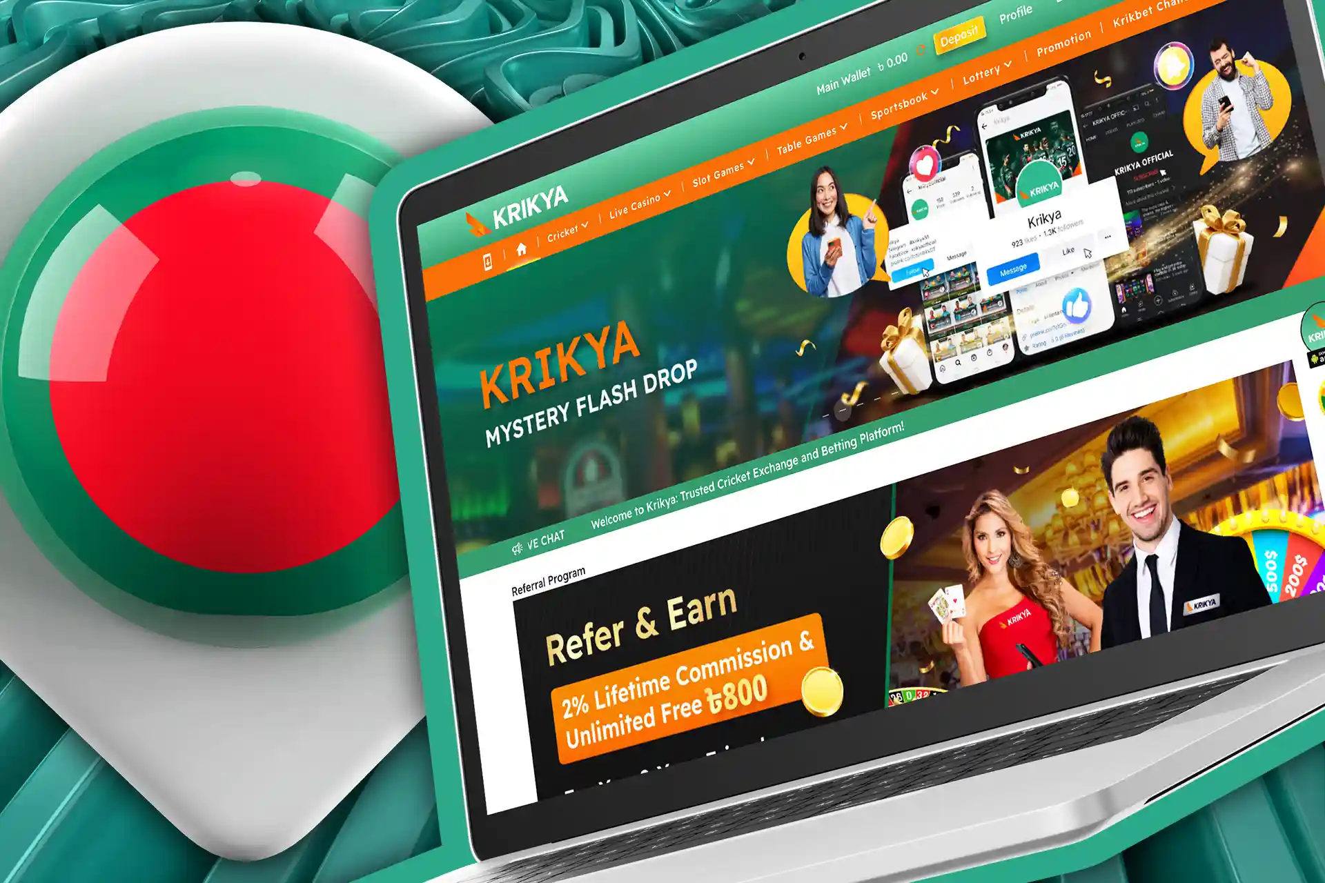 Go to the Krikya official website and dive into the betting and casino world.