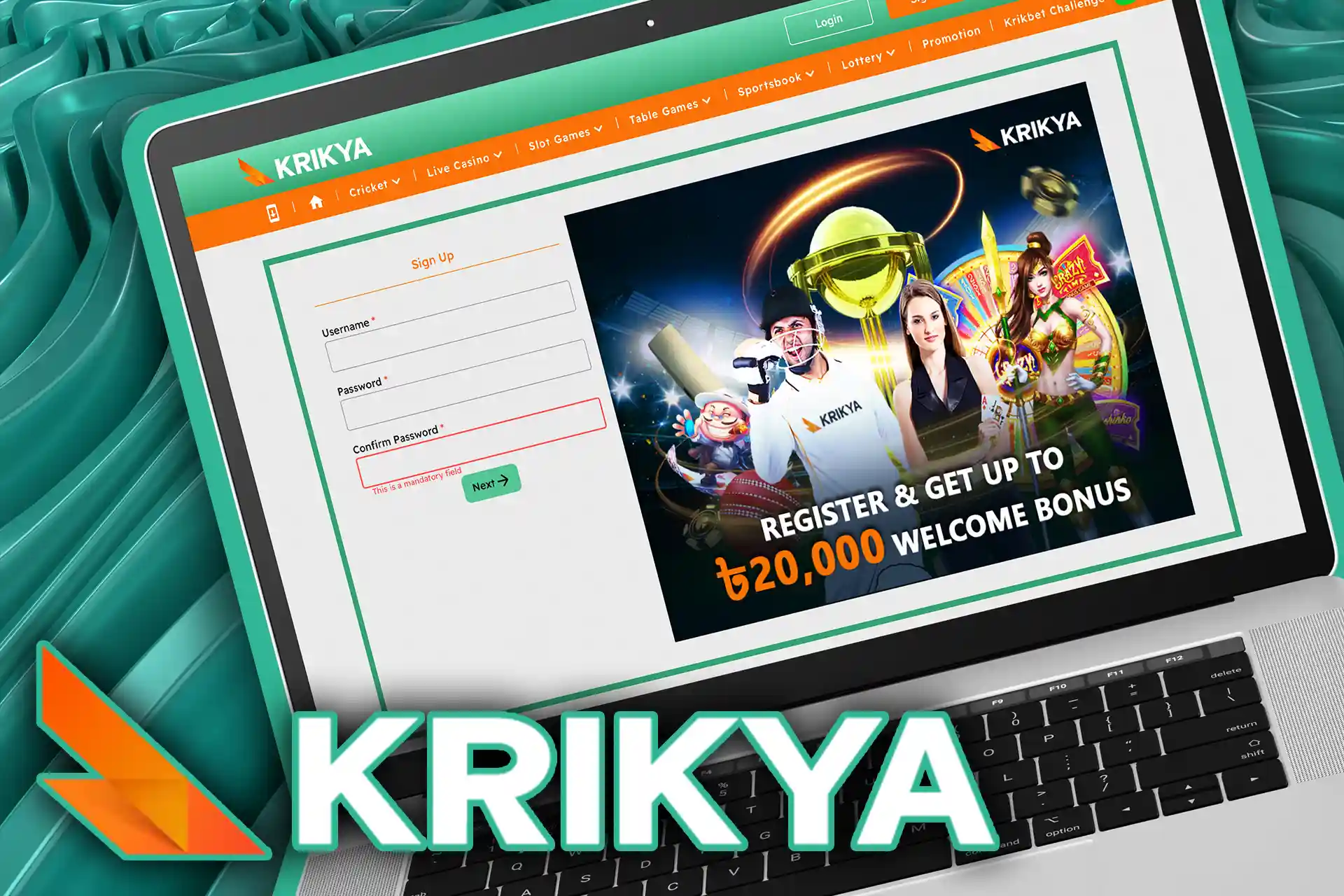 Sign up for Krikya Bangladesh and start placing bets.
