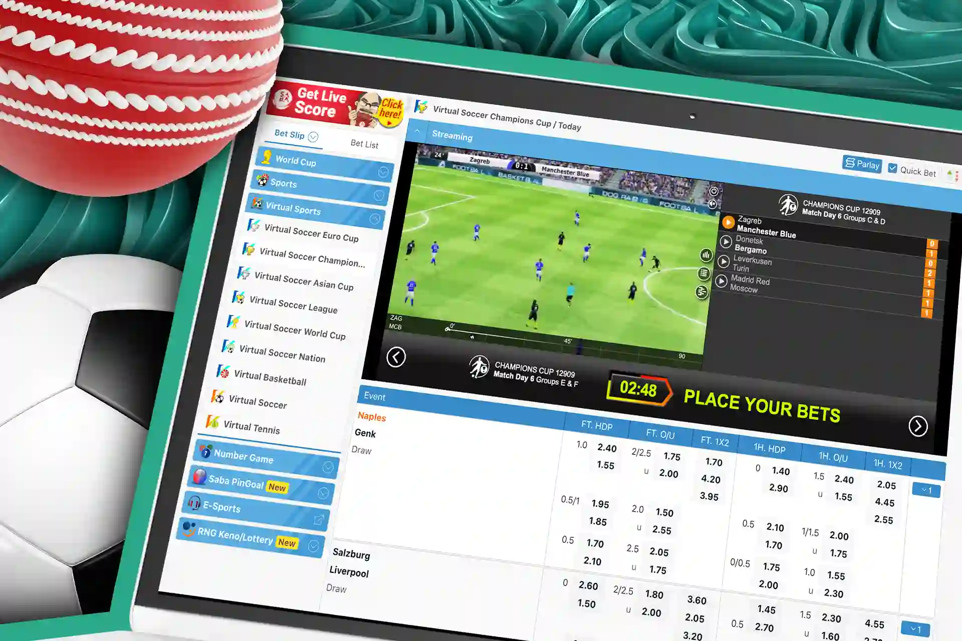 You can place bets on virtual sports as you bet on real sports.