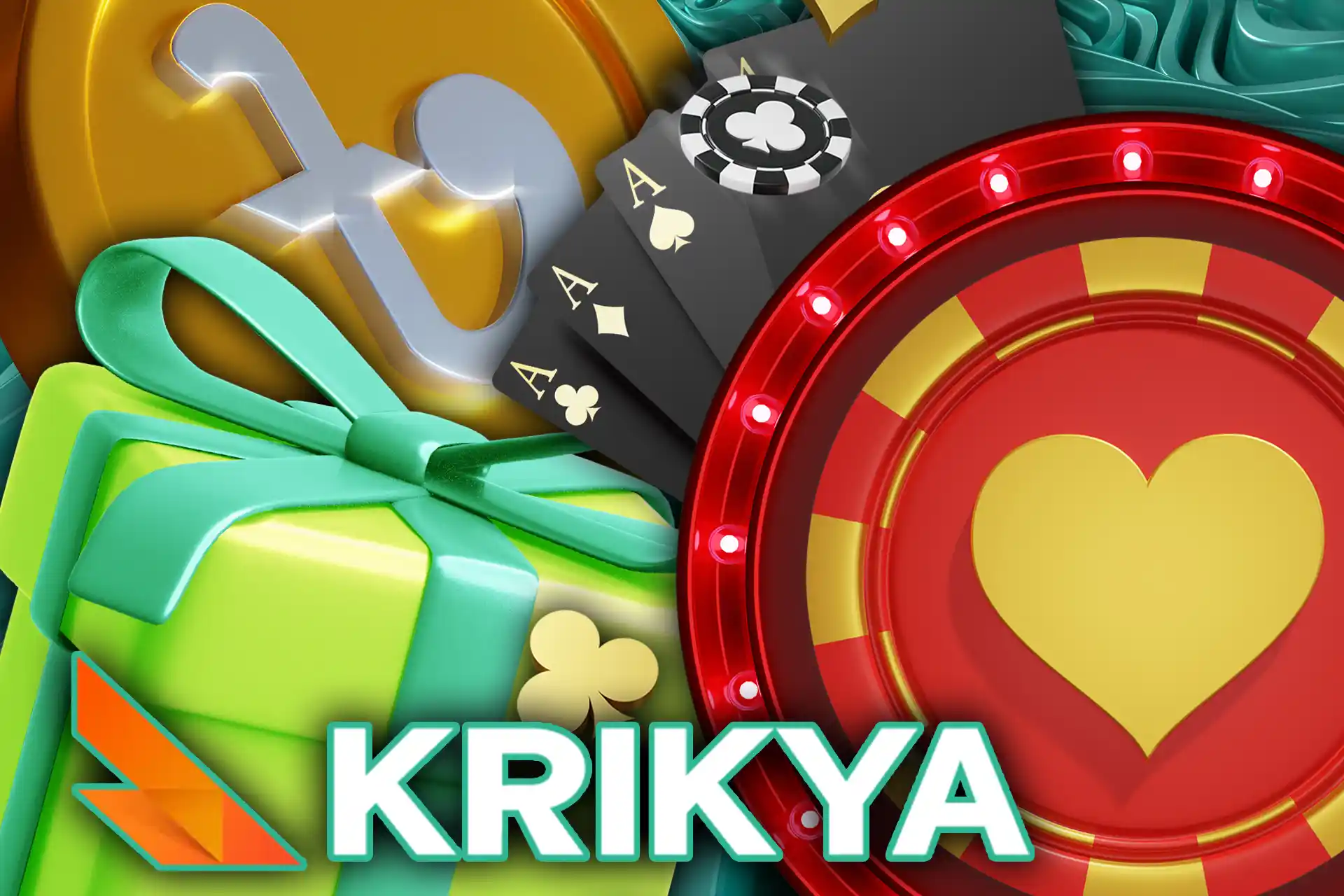 Krikya offers a casino bonus for the first deposit.
