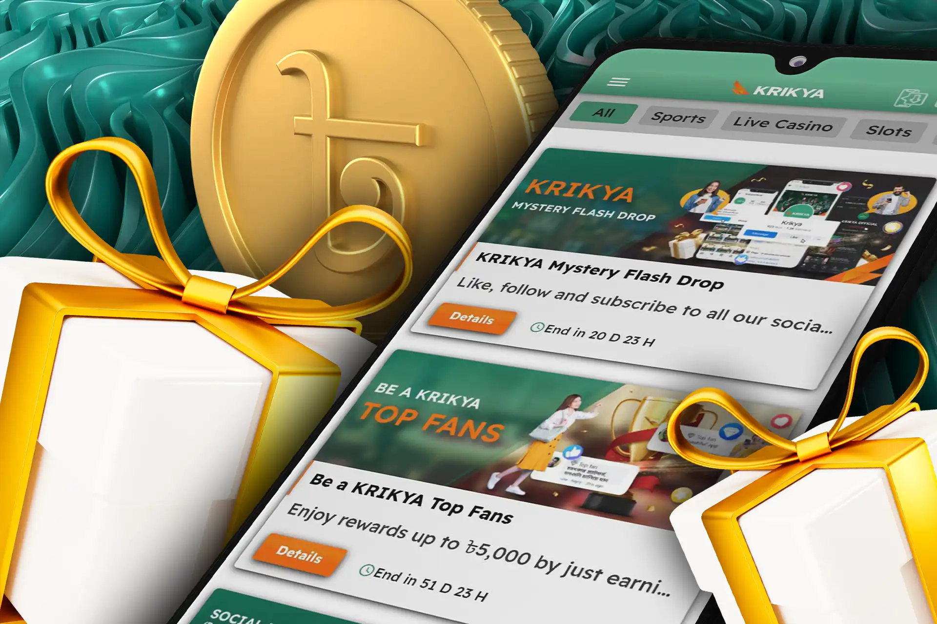 You will find regular bonuses and promotions in the Krikya app.