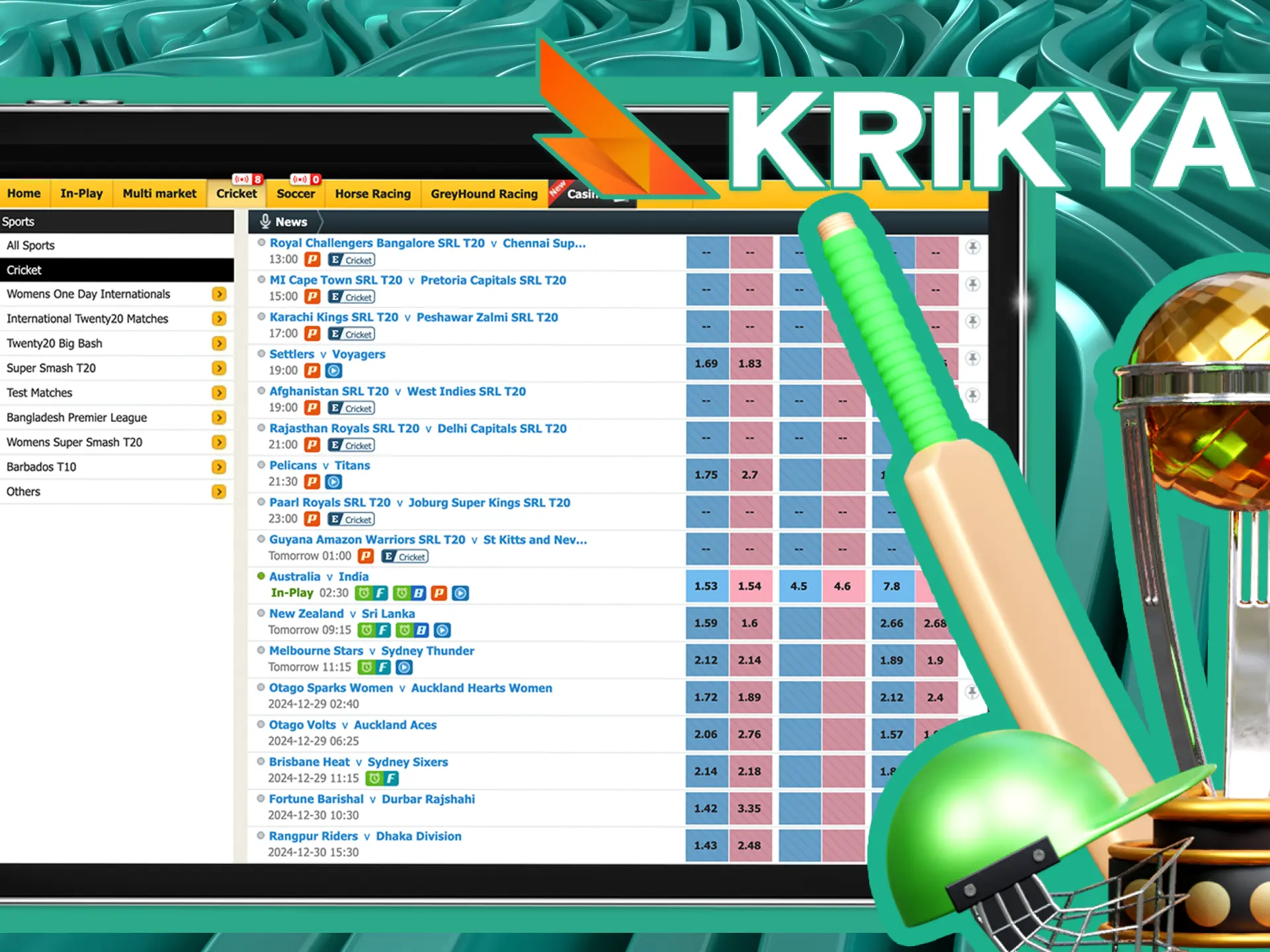 Read the betting rules for the Hundred tournament at Krikya online casino.