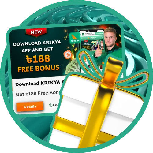 Receive a bonus after installing the Krikya online casino application on your phone.