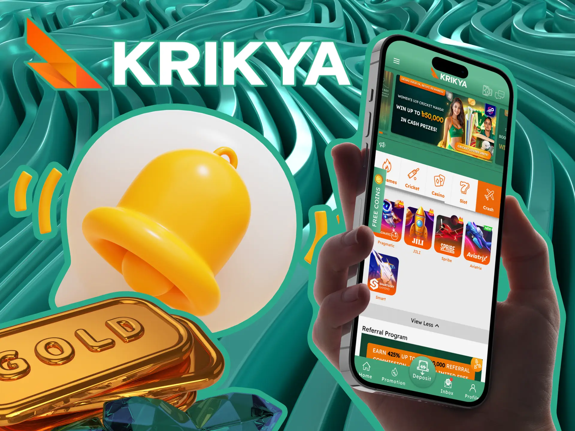 Stay updated with Krikya bet and casino app push notifications to receive real-time alerts on bonuses, promotions, new games, and live match updates, ensuring you never miss out on exciting opportunities in Bangladesh.