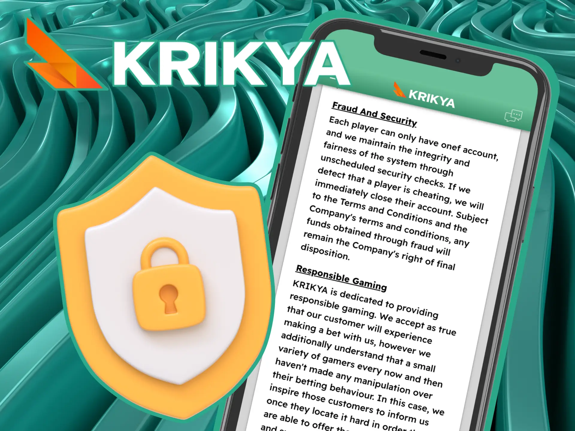 Ensure your safety with Krikya's secure app featuring encryption, multi-factor authentication, and safe payment methods for a trustworthy gambling experience.