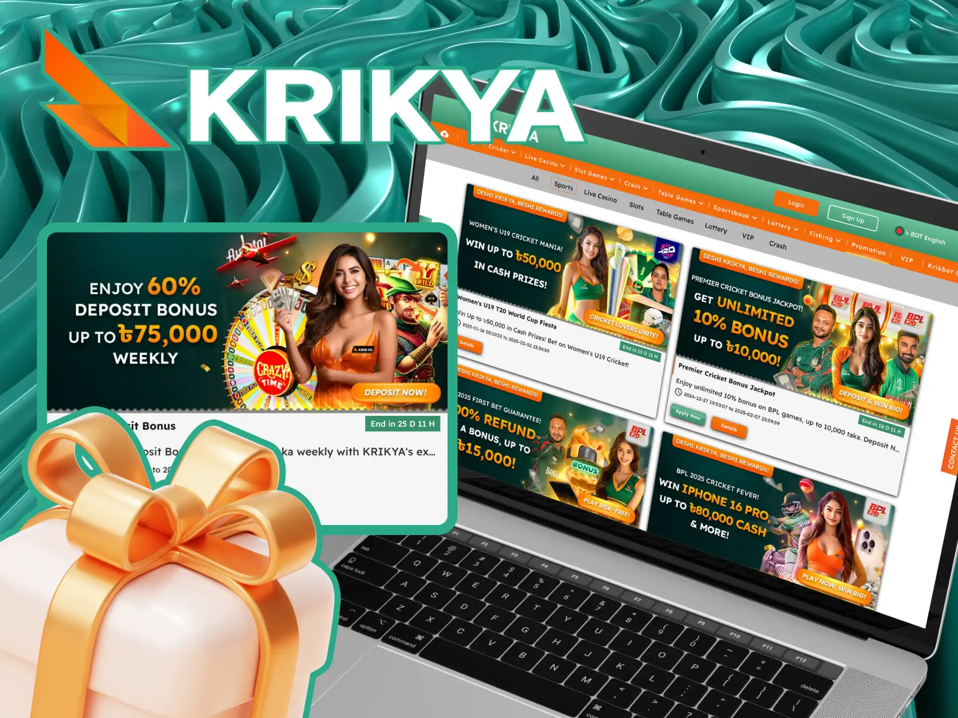 Get bonuses for casino games at the Krikya online casino and get even more pleasure from the game.