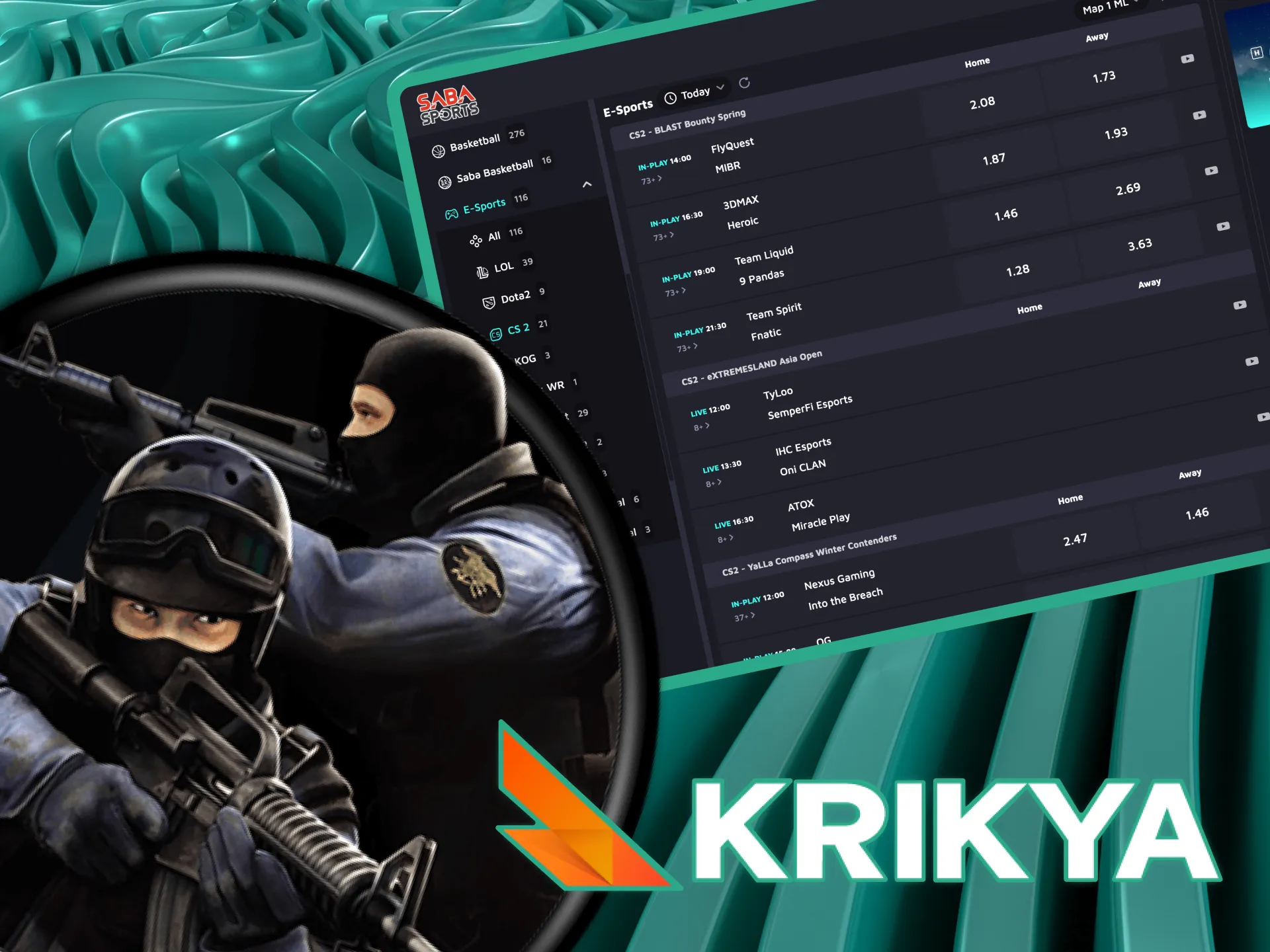 Krikya official offers CS 2 betting on top eSports tournaments like BLAST Premier and ESL Meisterschaft, with live and pre-match options, real-time stats, and up-to-date odds for players in Bangladesh.