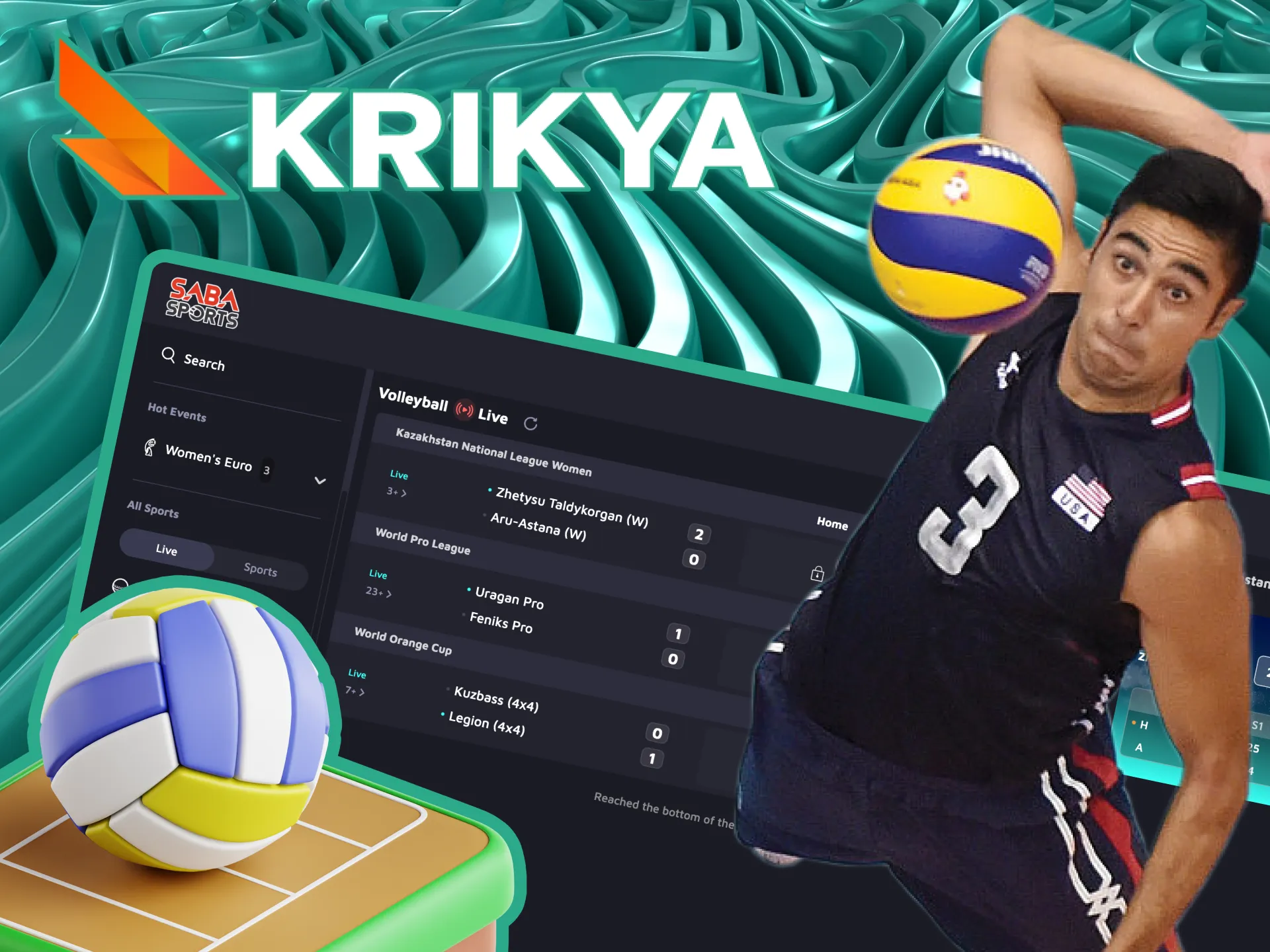 Krikya official offers volleyball betting on popular tournaments like the FIVB World Cup and Olympic Volleyball, with convenient tools for analysis and a variety of betting markets for players in Bangladesh.