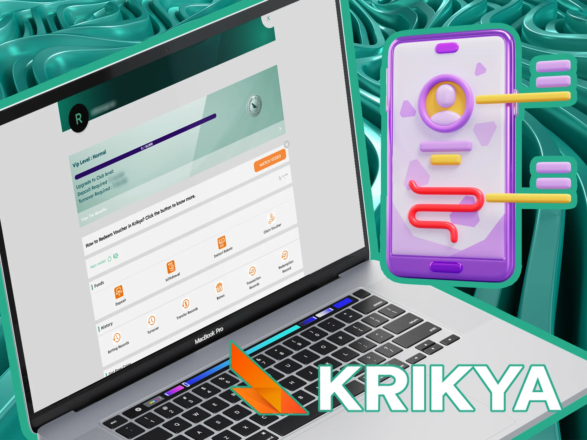 Find out what the balance section of your Krikya account includes.