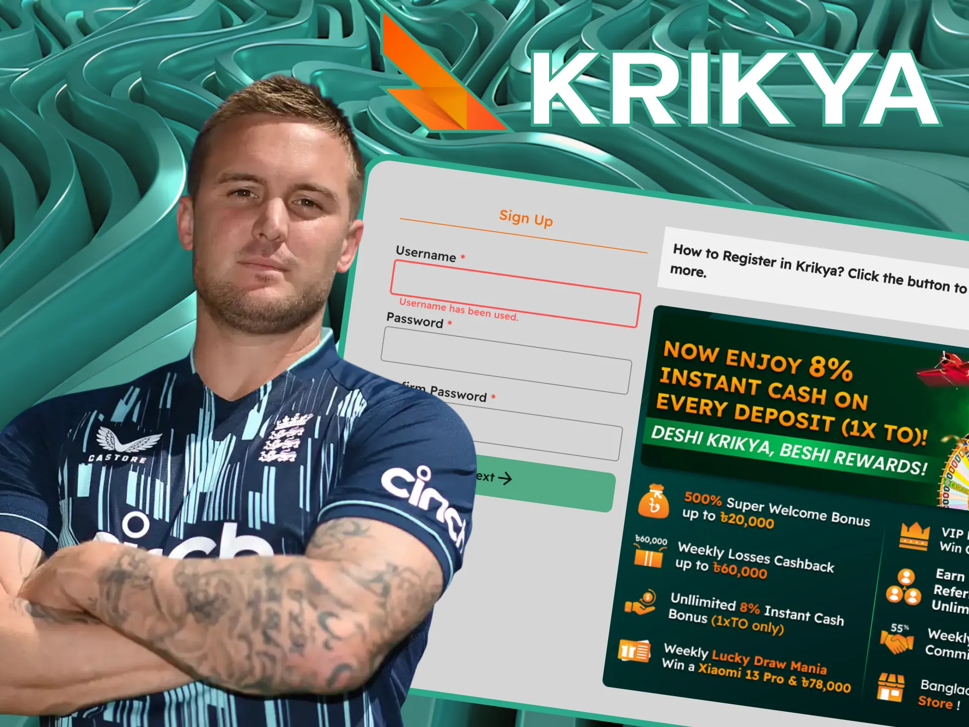 Join Jason Roy at Krikya Casino today.