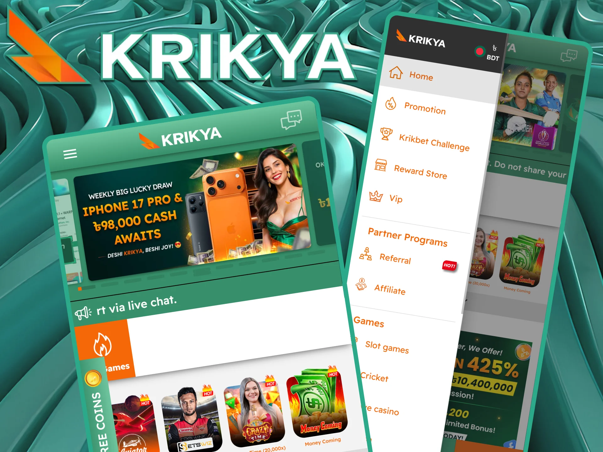 Discover the latest features in the Krikya app, including improved game graphics, new bonuses, the Wheel of Fortune, VIP program, and top games from leading providers.