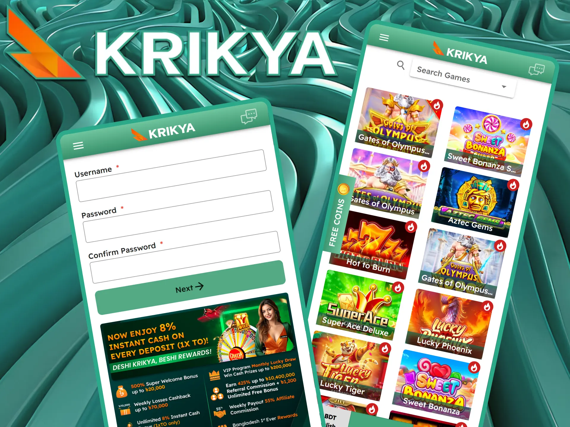 Start your winning journey with the Krikya official app by following simple steps to register, fund your balance, and place bets on casino games or sports events.