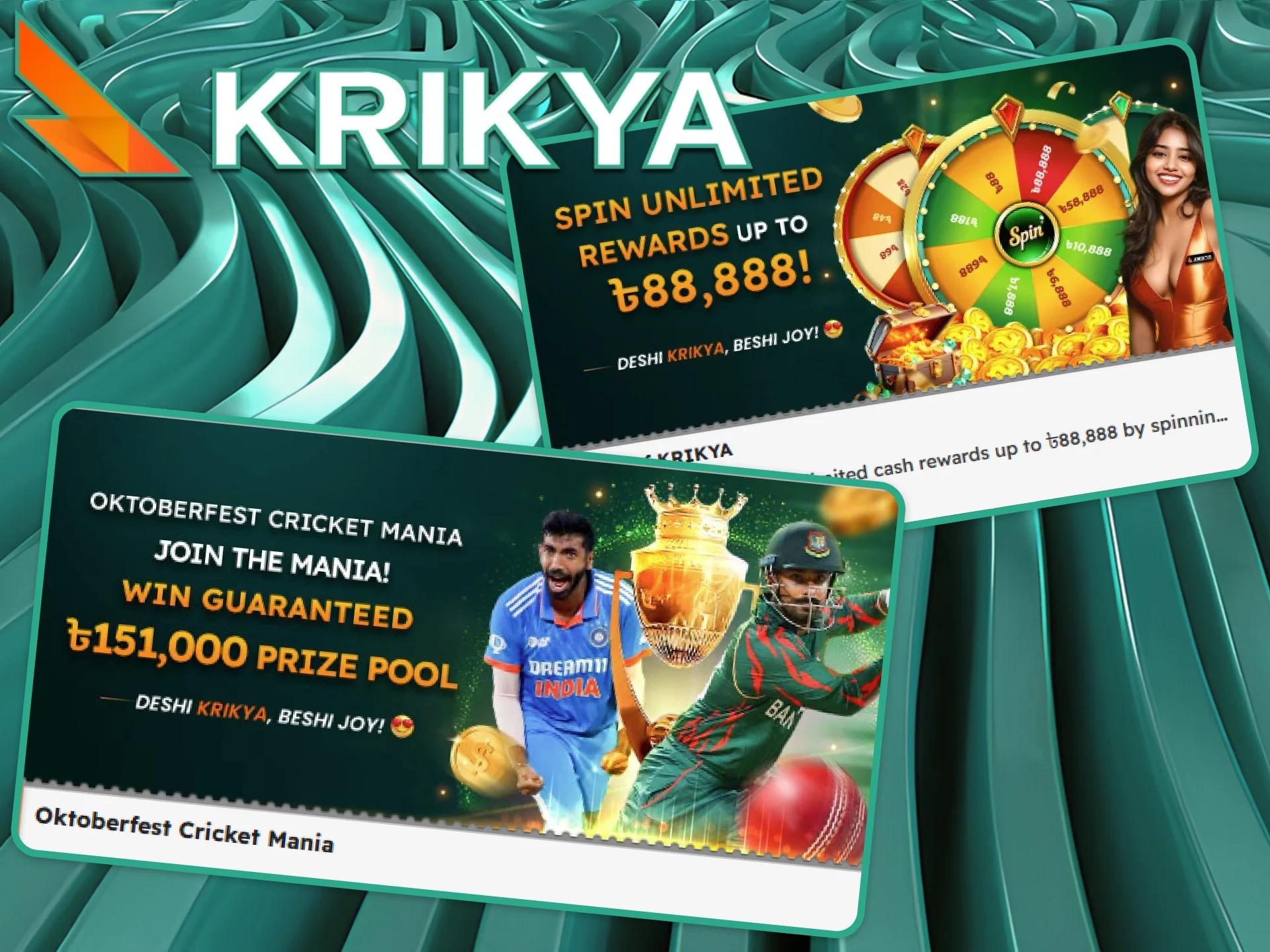 Place bets on sports at Krikya online casino and get the opportunity to win a phone.