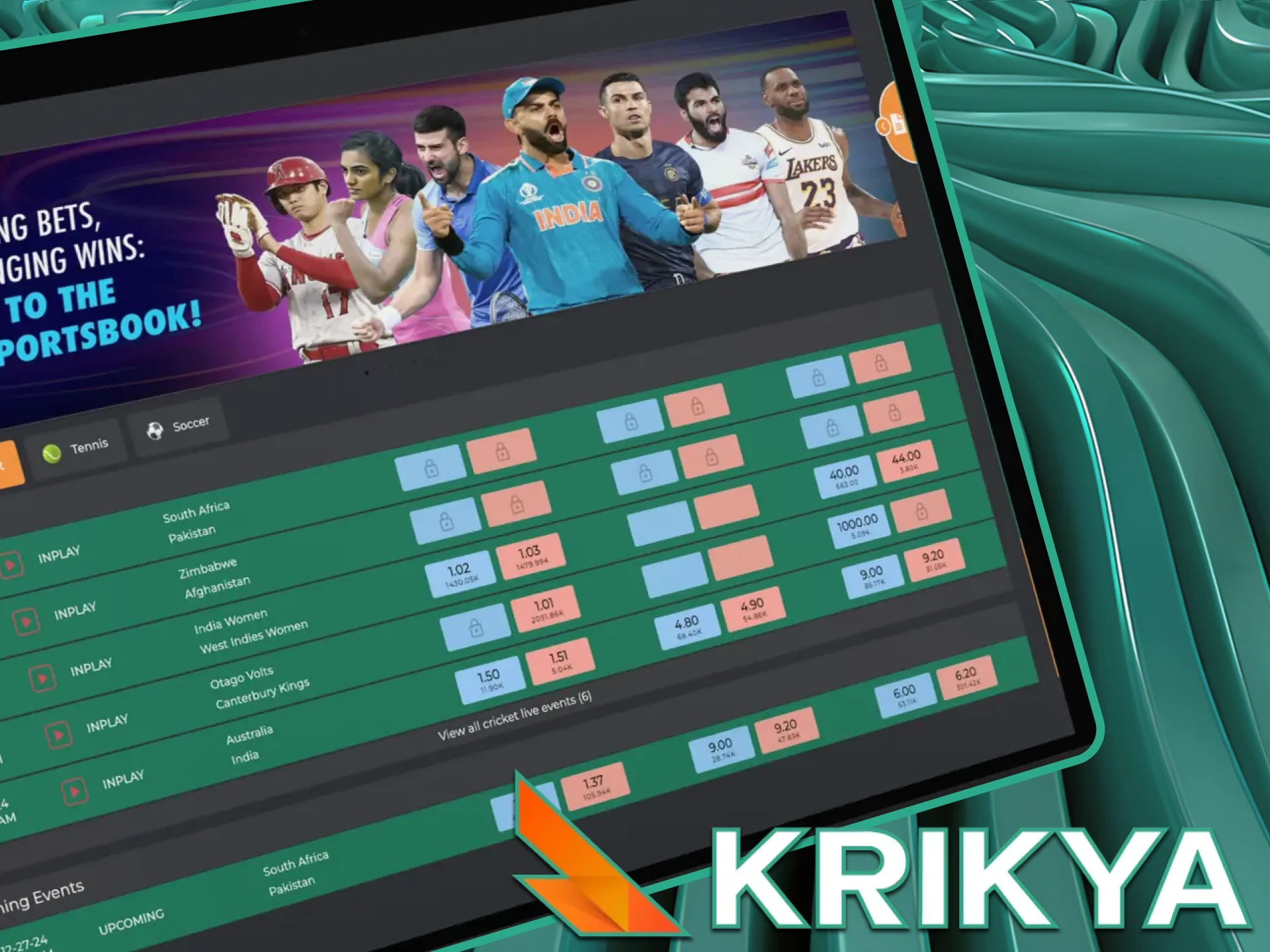 Try your luck and place cricket bets on the Ashes Series tournament on the Krikya online casino website.