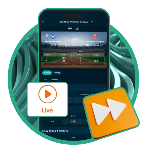 Enjoy live streaming to watch your favorite matches and bet in real time.