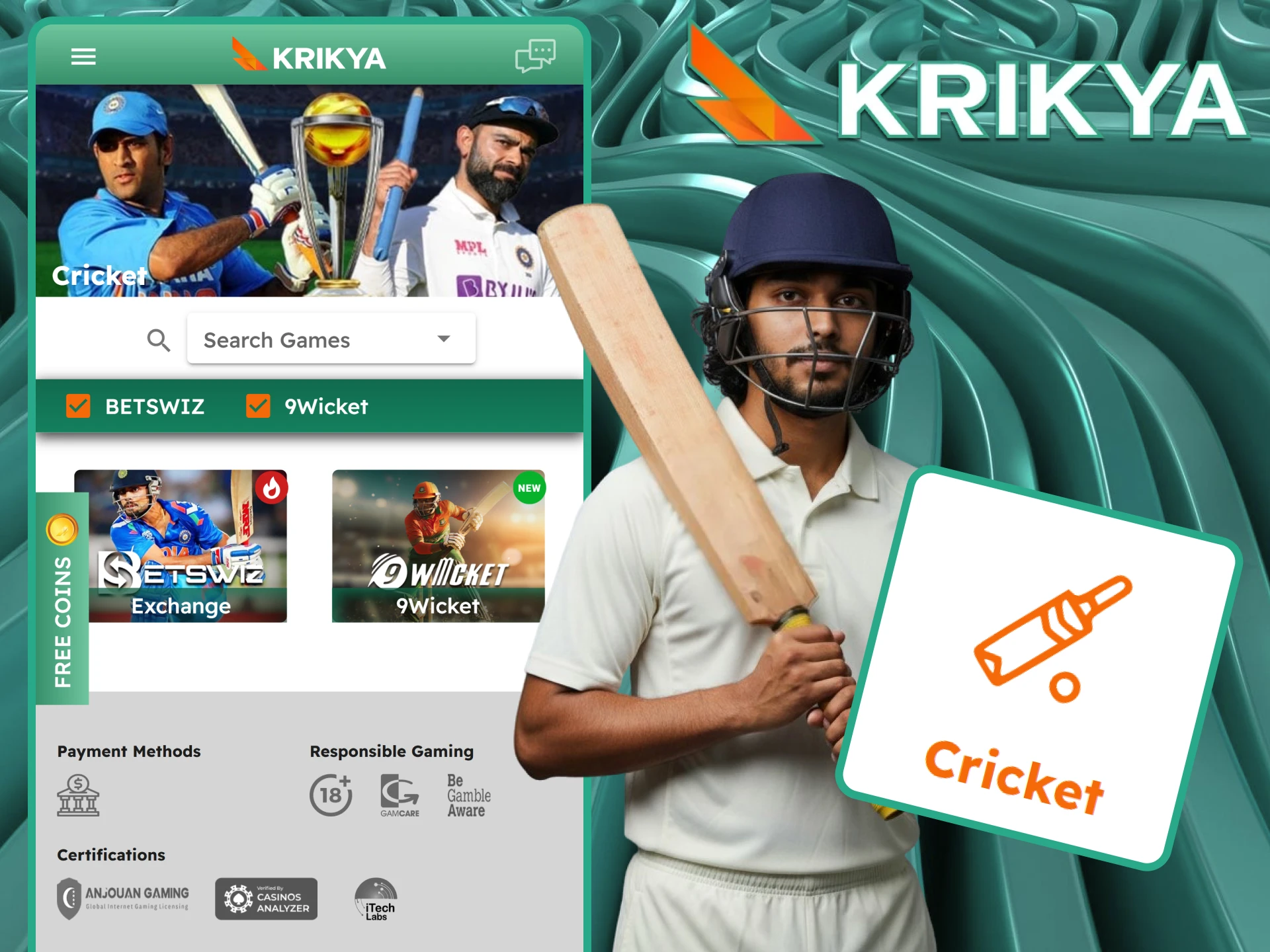 Bet on cricket using the Krikya app with the best odds in Bangladesh.