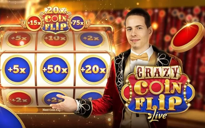 Flip for fortune in the official Coin Flip bonus, where red and blue multipliers determine your instant cash prize.