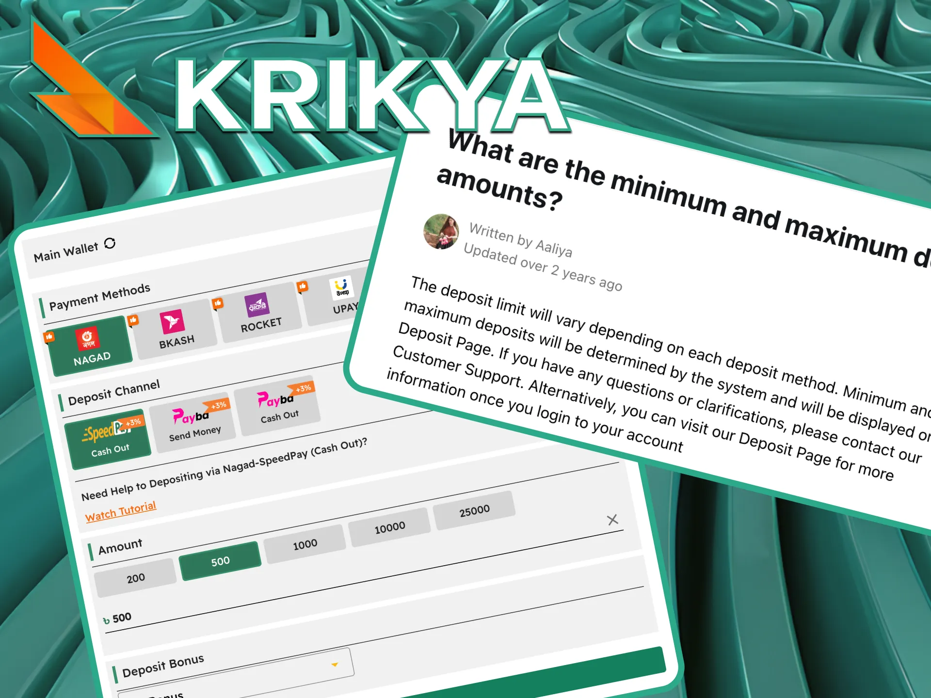 Reach out to the dedicated Deposits and Payouts Support team to track your transactions or resolve payment delays.