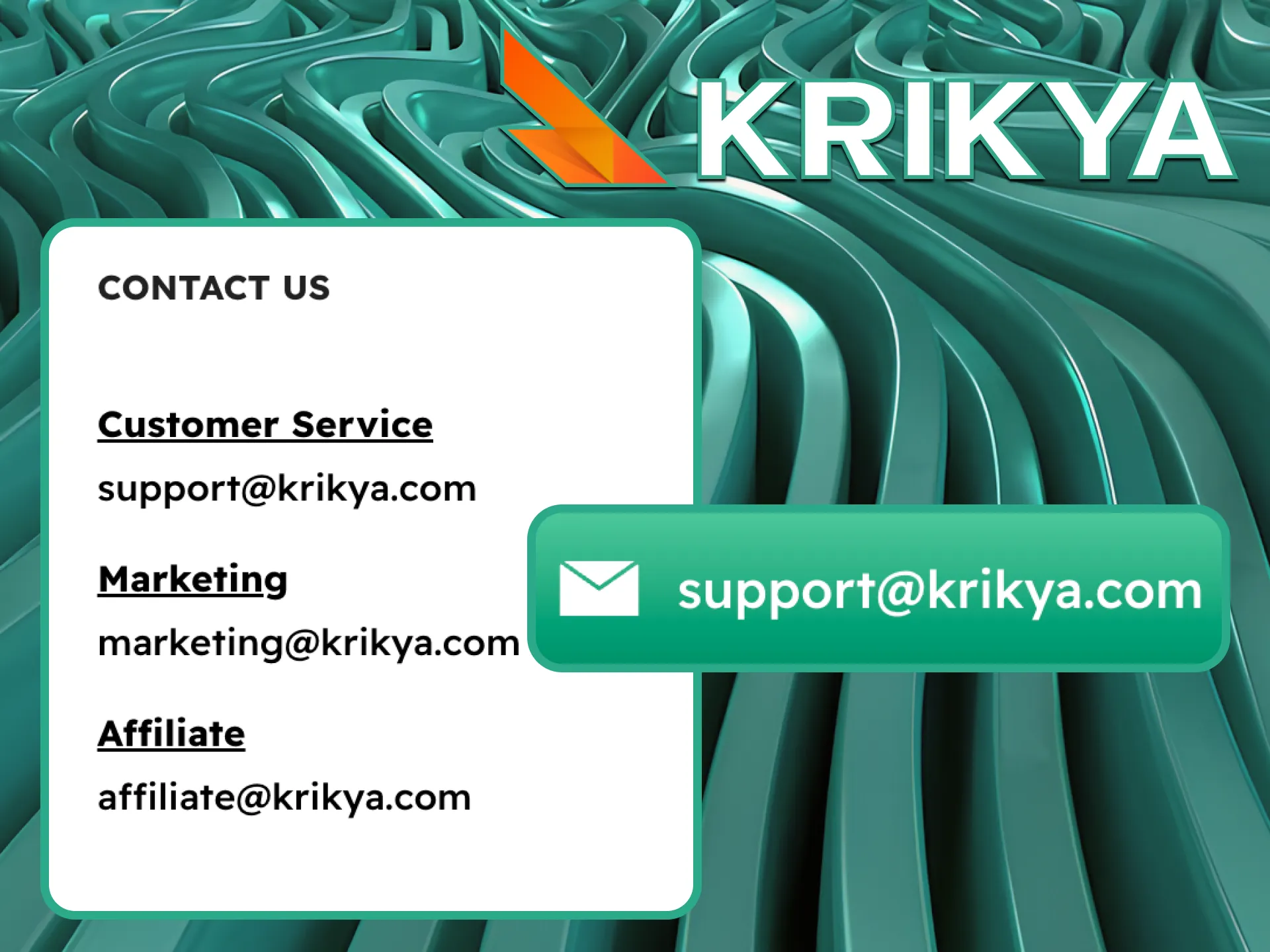 Send detailed inquiries to Krikya Email Support for complex issues that require file attachments or long-form explanations.