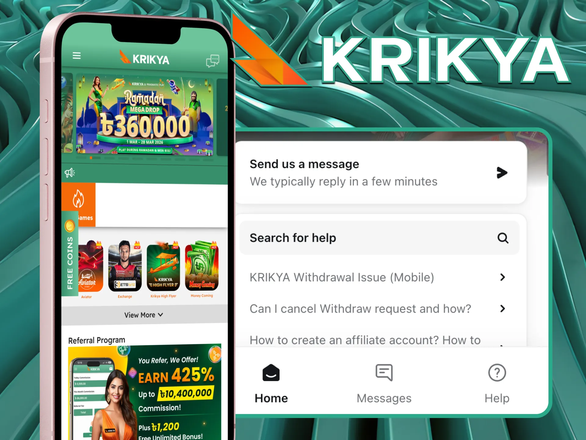 Contact Technical Support for the Krikya Mobile App if you experience glitches, installation errors, or performance issues.