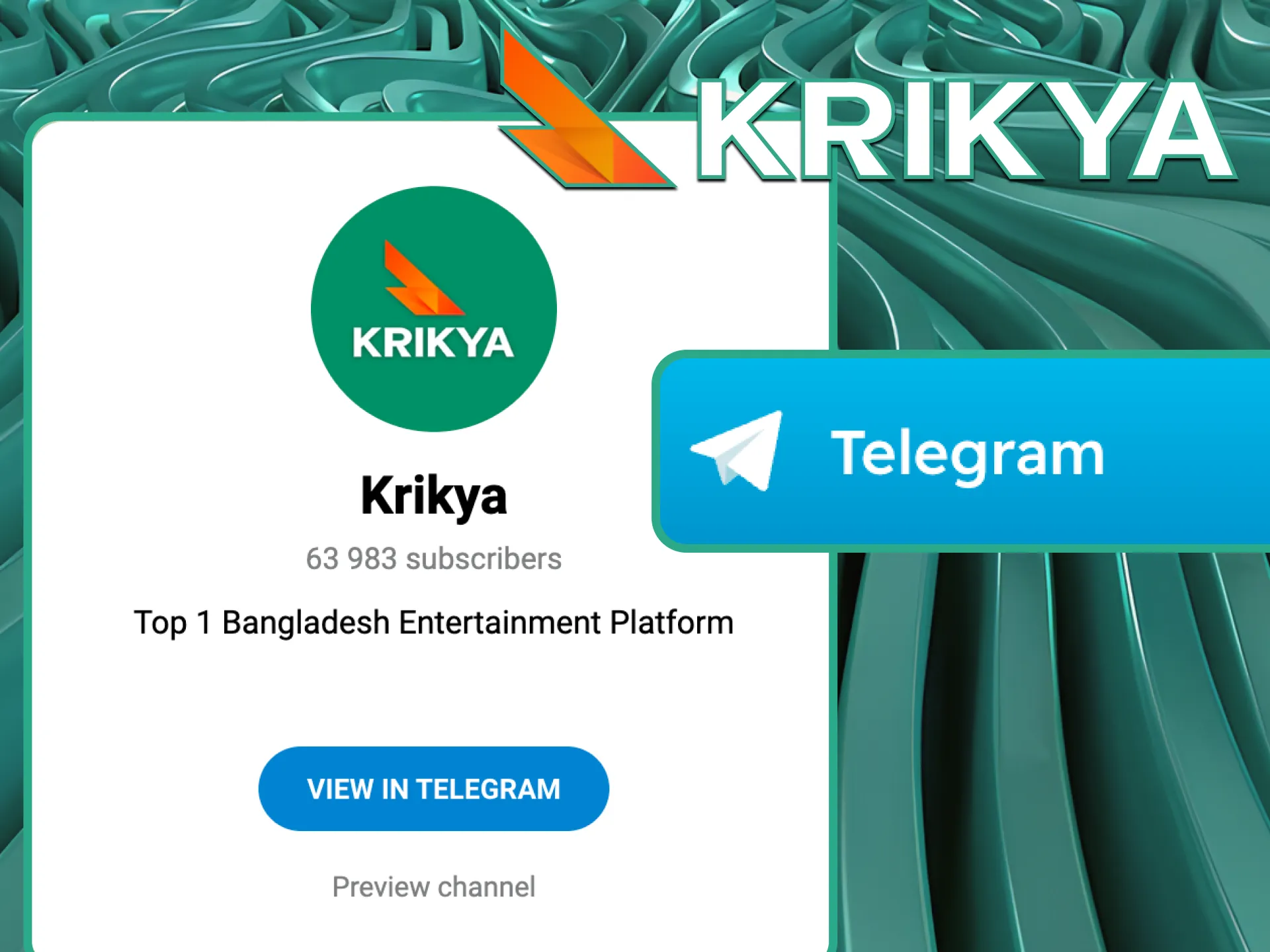 Join the official Krikya Telegram Support channel for real-time updates and secure messaging with our team.