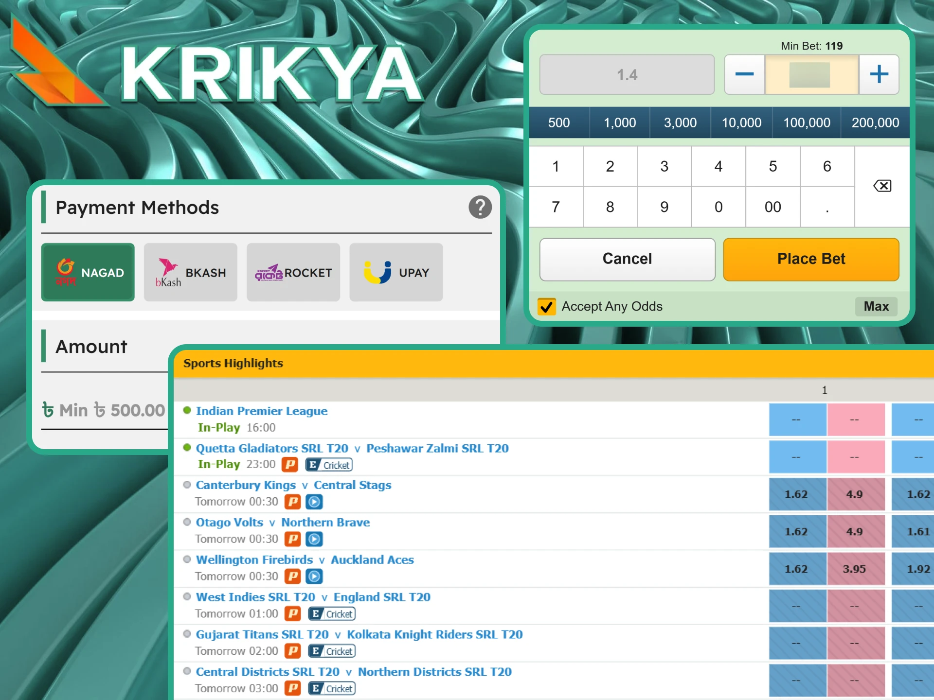 Use the Krikya cash out feature to secure your winnings or minimize losses before the game ends.
