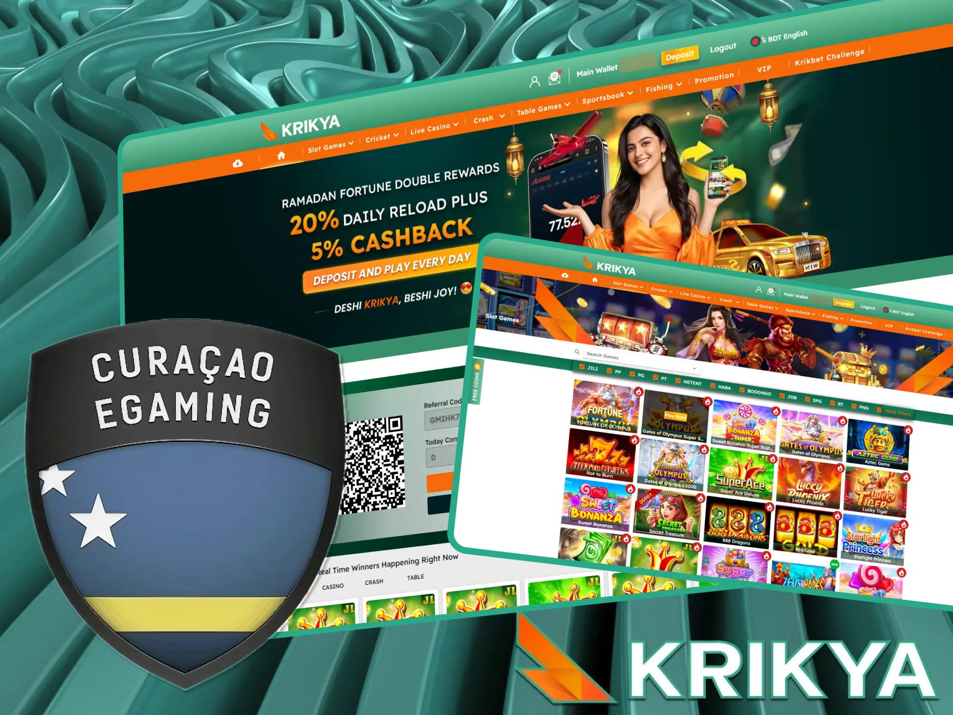 Check the Krikya Curacao licence details to ensure you are playing on a regulated platform.