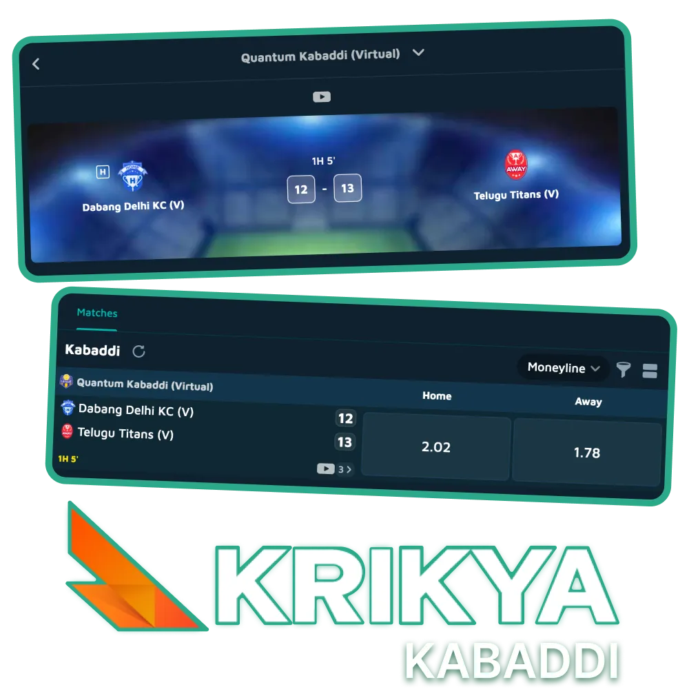 Join Krikya to place online Kabaddi bets on the official platform in Bangladesh.