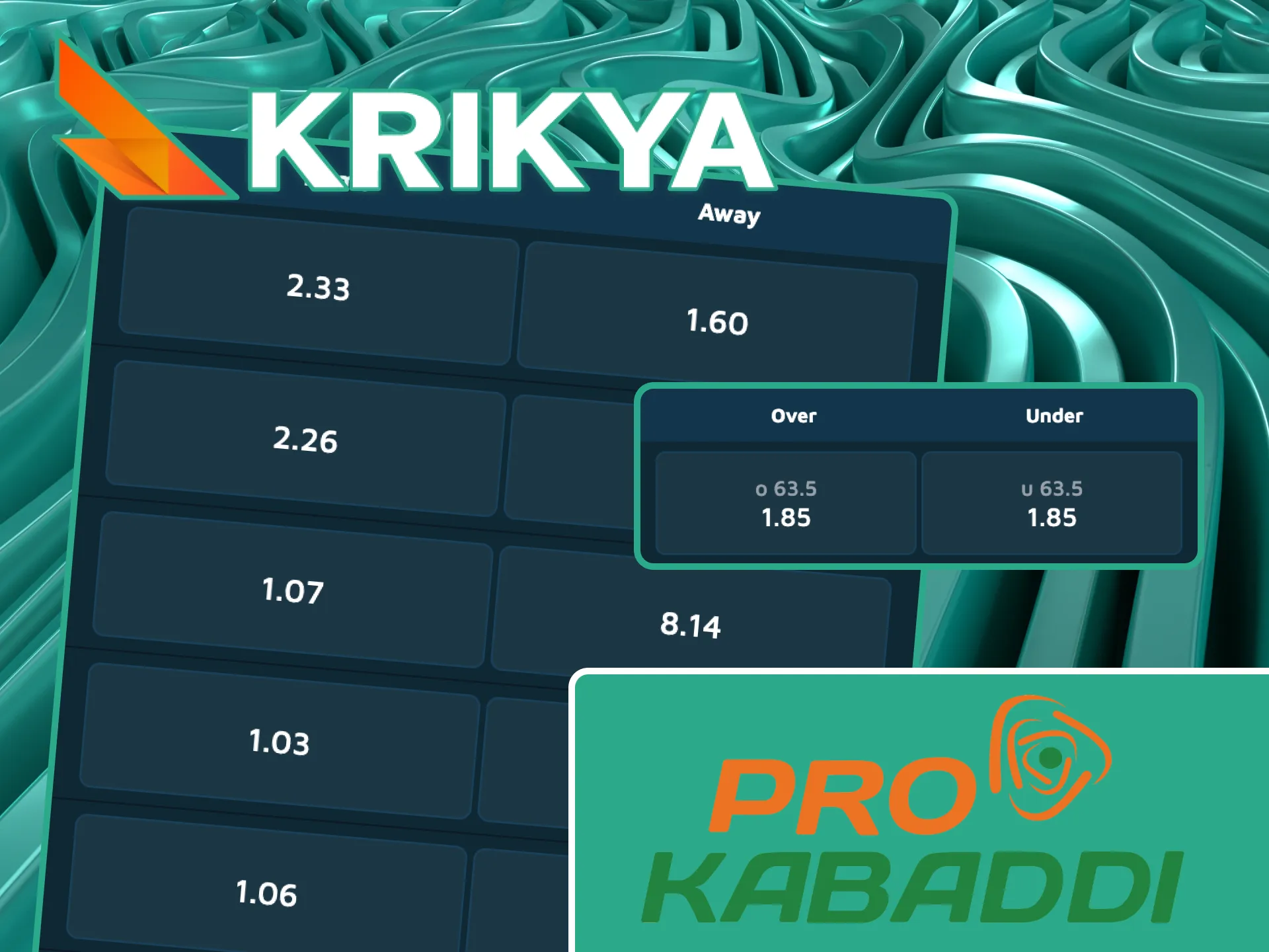 Place winning bets on the Pro Kabaddi League as a top Kabaddi tournament at Krikya.