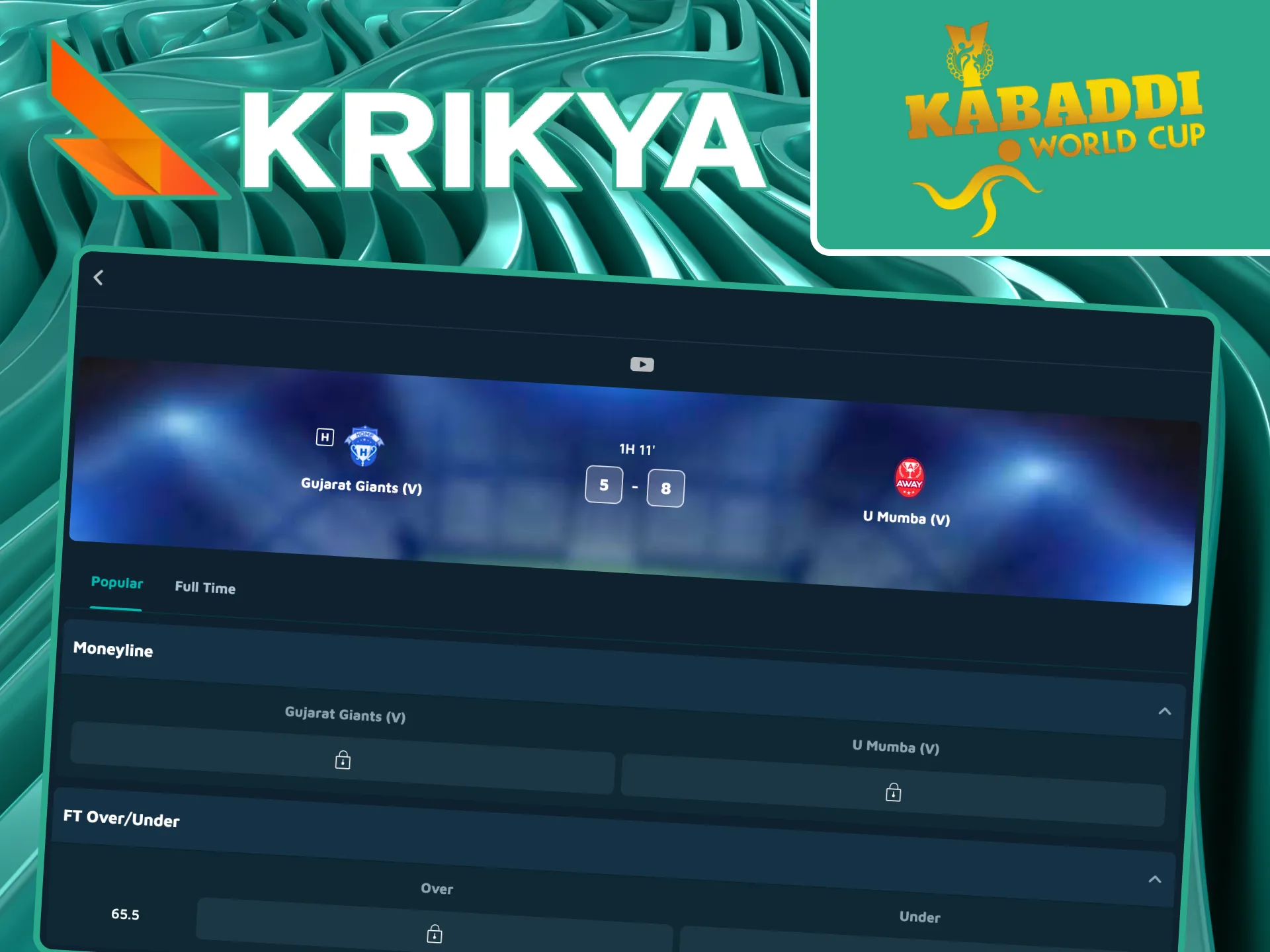 Bet on the prestigious Kabaddi World Cup tournament and win big with Krikya.